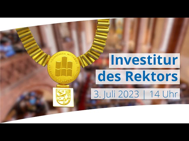 3.7.2023, 14 Uhr: Investitur des Rektors Prof. Dr. Volker Tolkmitt