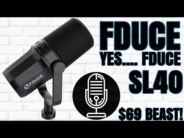 FDUCE - SL40 - Dynamic USB & XLR Dynamic Podcast Microphone - Test / Review - $69.99 At Link Below