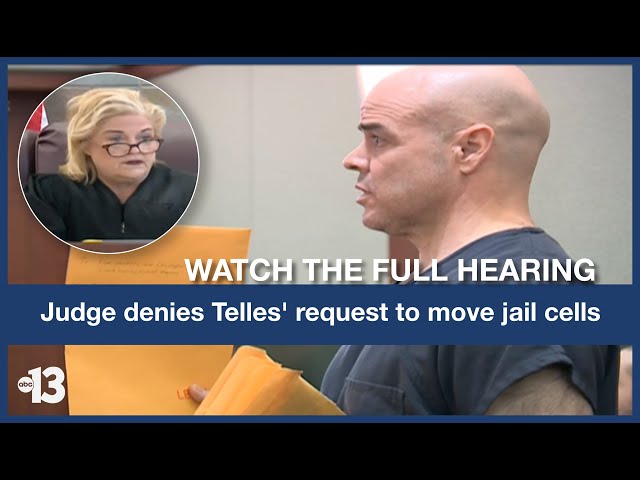 FULL VIDEO: Judge denies Telles' request for 'better accommodations' at detention center