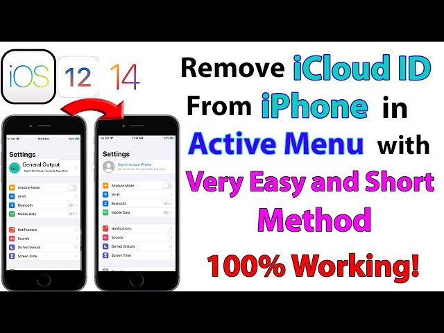 How to Remove iCloud ID from iPhone without password from active menu | 100% Working Method