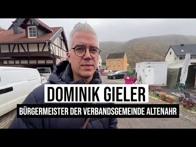 20.11.2022 Marienthal Dorfwärme Interview Dominik Gieler Bürgermeister der Verbandsgemeinde Altenahr