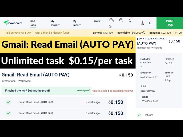 How to do Gmail: Read Email (AUTO PAY) | Code Problem | Picoworkers | Easy task on picoworker
