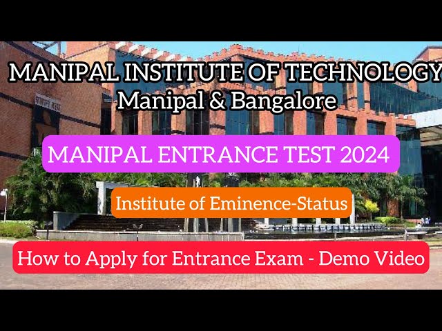 🛑Manipal Institute of Technology,Manipal|MET 2024|Entrance Exam|Top University|Demo Video in Tamil