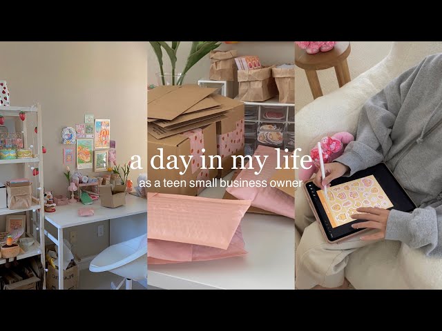 guide on setting up an online store + a day in my life as a teen small business owner 🎀