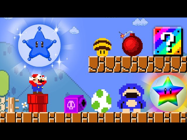 Can Mario Collect THE LUCKY STAR  Powerups Mayhem? | ADN MARIO GAME