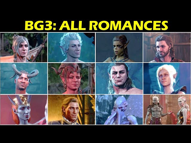 BG3: All Romances & Kissing Scenes | Baldur's Gate 3