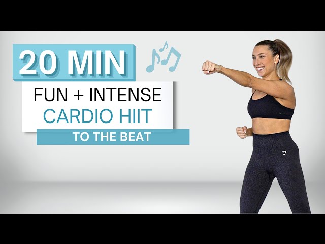20 min CARDIO HIIT WORKOUT | To The Beat ♫ | No Squats or Lunges | Fun + High Intensity