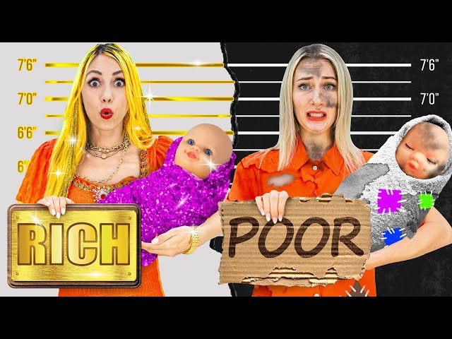 RICH VS BROKE PREGNANT IN JAIL | RICH VS POOR FUNNY SITUATIONS BY CRAFTY HYPE