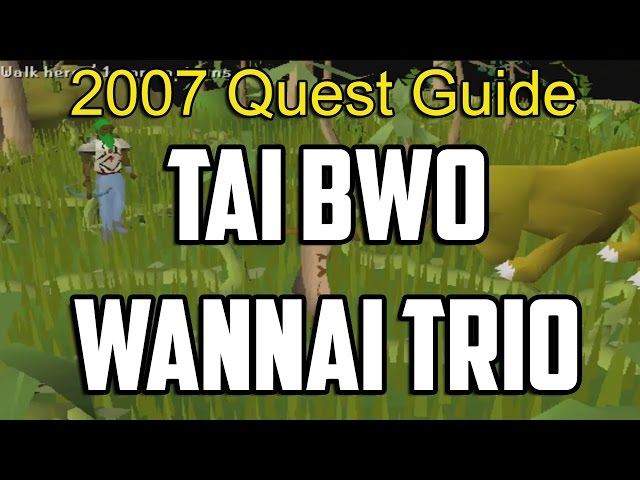 Runescape 2007 Tai Bwo Wannai Trio Quest Guide