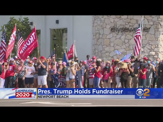 Thousands Of Trump Supporters Line Streets In Newport Beach To Welcome The President