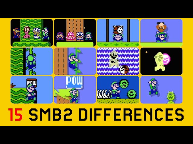 15 Differences Between Super Mario Bros. 2 and SMB2 Mushroom in Super Mario Maker 2