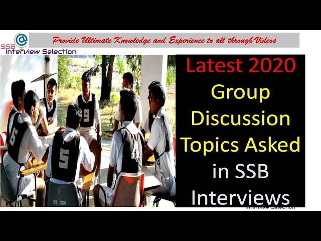 Latest 2020 Group Discussion Topics Asked in SSB Interviews || SSB Interview Selection