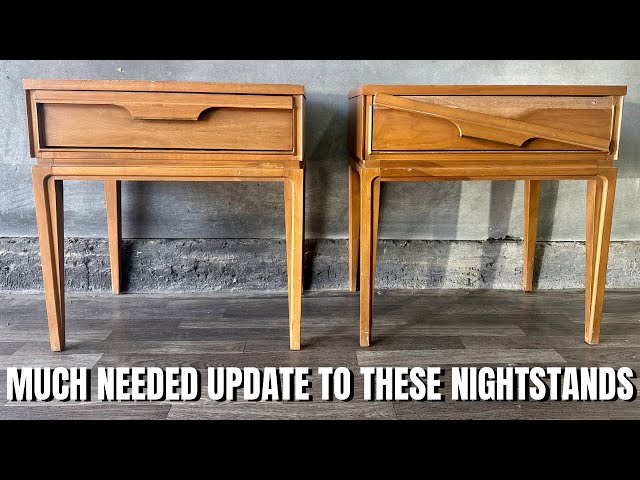 COMPLETELY TRANSFORM these beautiful MID CENTURY NIGHTSTANDS for a more modern LOOK || SIDE HUSTLE