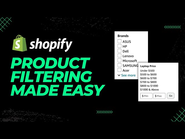 Product filtering in Shopify is easy! (Development tutorial)