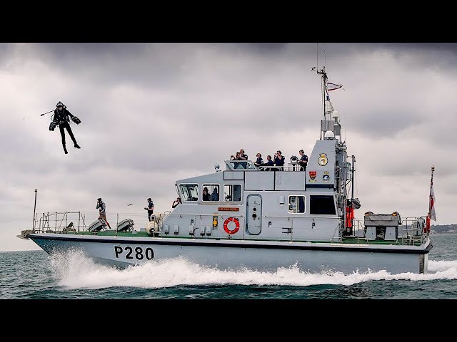 Royal Navy Jet Suit Trials! - Launch & Landing