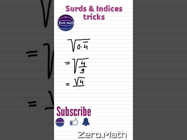 SURDS AND INDICES #shorts #surds #maths #indices #viralshorts