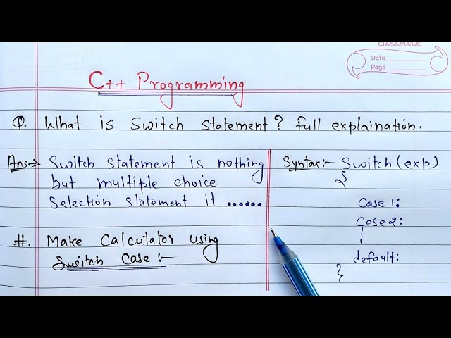 C++ Switch Statement | Learn Coding