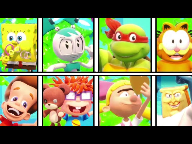 Nickelodeon Kart Racers 3: Slime Speedway All Characters Winning Animations