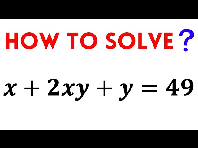 Mathematics Olympiad | Learn how to solve this challenging problem | Math Olympiad Preparation