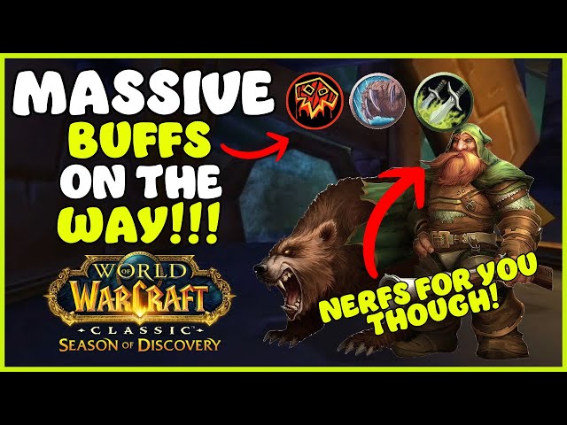MASSIVE Buffs coming next reset and a nerf to hunters...| Season of Discovery
