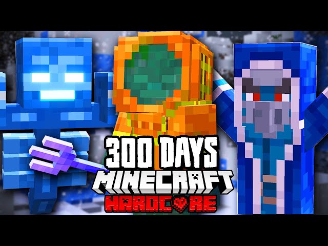 I Survived 300 Days in an APOCALYPTIC BLIZZARD in Minecraft...