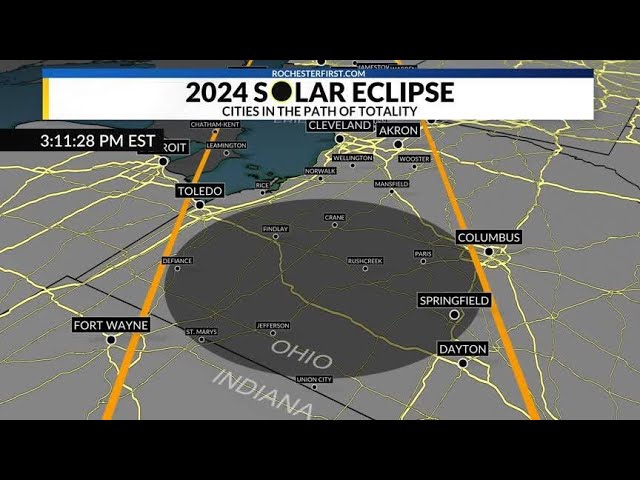 April 2024 Eclipse path of totality