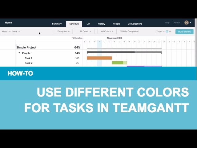 How To Use Different Colors for Tasks in TeamGantt