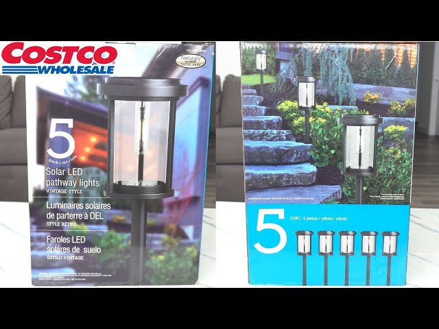 Solar LED Pathway Lights Naturally Solar GTX 5 PACK UNBOXING COSTCO
