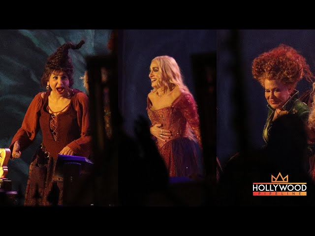 Sarah Jessica Parker filming 'Hocus Pocus 2' with Bette Midler and Kathy Najimy [BTS]