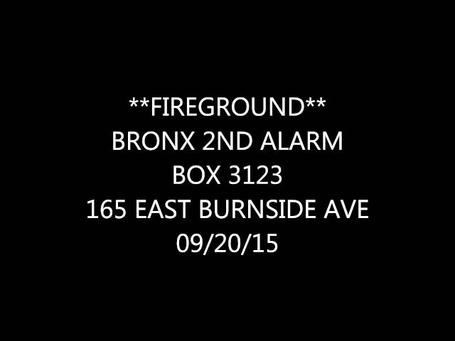 FDNY Fire Ground Radio: Bronx 2nd Alarm Box 3123 09/20/15