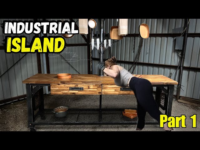 PART 1: FIRST TIME WELDING I BUILD A MASSIVE INDUSTRIAL ISLAND #industrialfurniture #island
