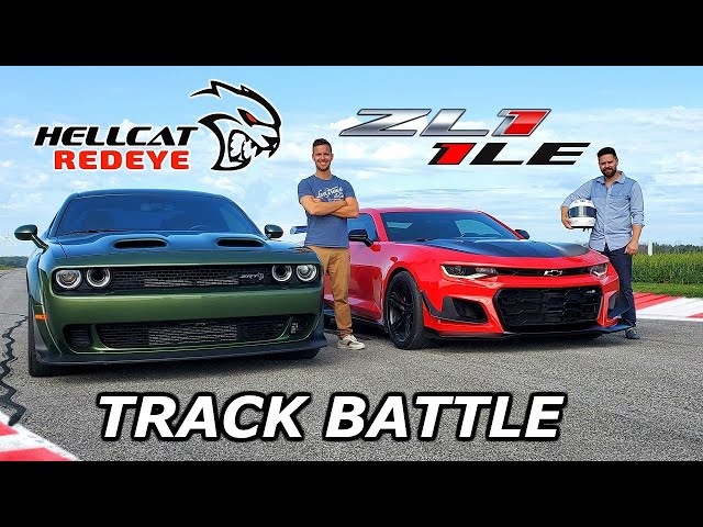 2019 Dodge Hellcat Redeye vs Chevy Camaro ZL1 1LE - DRAG RACE & LAP TIMES