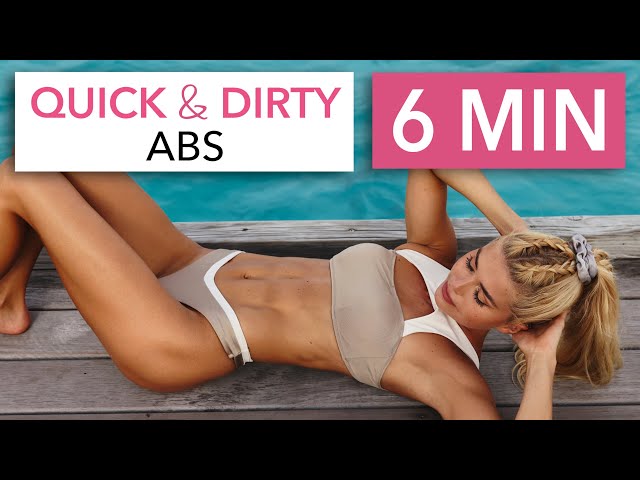 6 MIN QUICK + DIRTY ABS - short & VERY effective - intense sixpack workout