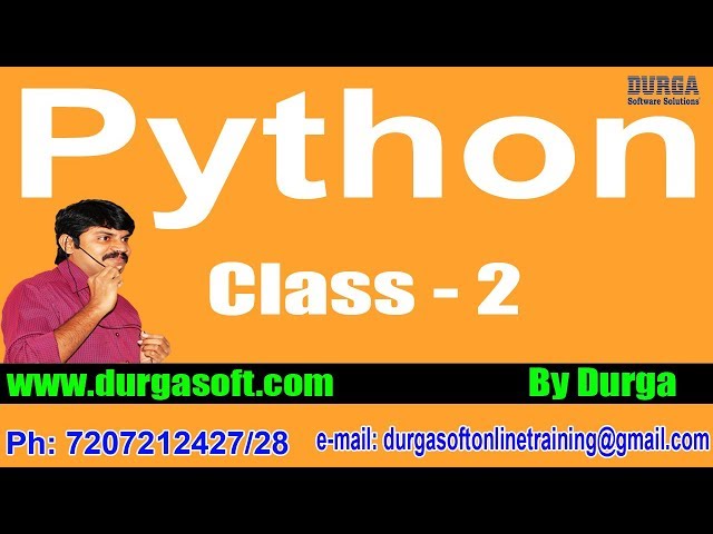 Learn Python Programming Tutorial Online Training by Durga Sir On 03-04-2018 @ 6PM