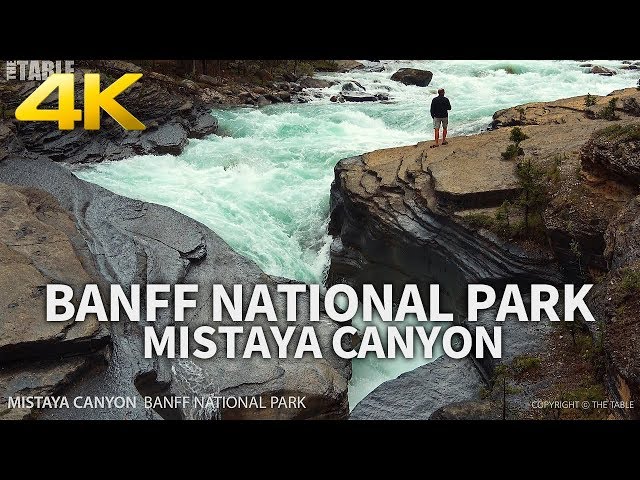 BANFF NATIONAL PARK - Mistaya Canyon, Alberta, CANADA, Travel, 4K UHD