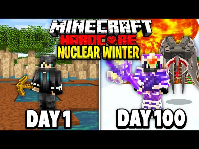 I Survived 100 Days in a Nuclear Winter on Minecraft.. Here's What Happened..