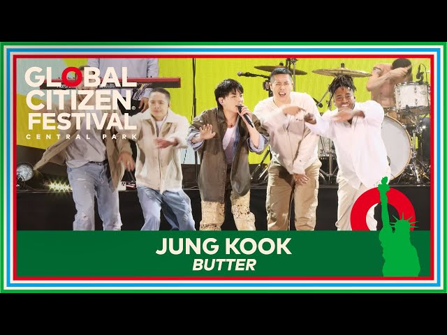 Jung Kook Performs BTS Song 'Butter' | Global Citizen Festival 2023