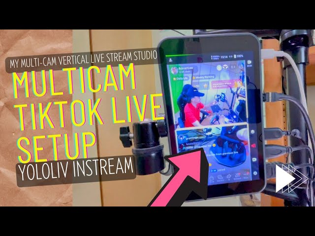 My Multicam Vertical Live Streaming Studio Equipment Setup for TikTok Live - Using Yololiv Instream