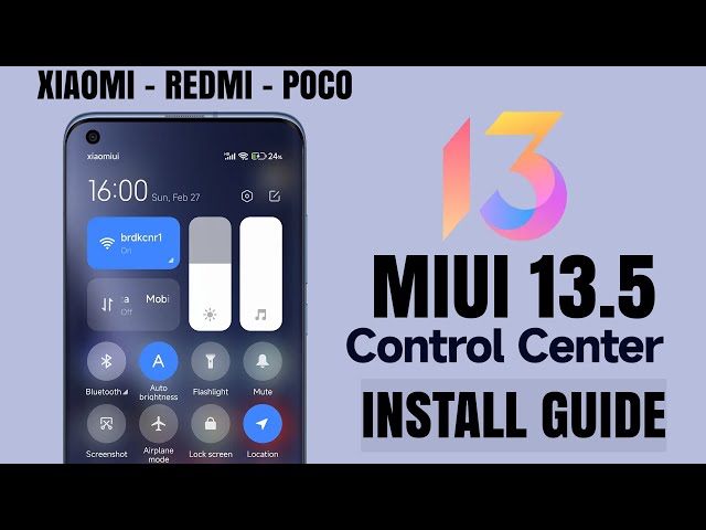 OFFICIAL New MIUI 13.5 Control Centre 3.0 Install Any Xiaomi, Poco Device | MIUI 13.5 Control Centre