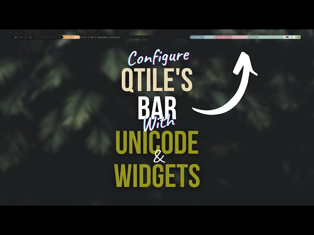Qtile Bar - Unicode And Widgets For A Fancy Bar