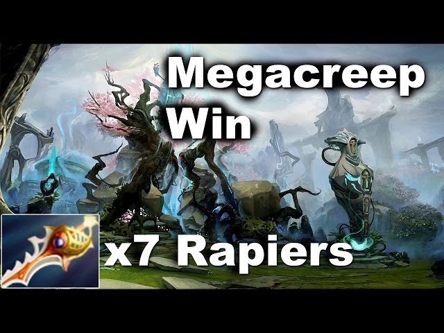 7 Rapiers Megacreeps 9hp Ancient Most Epic Comeback Dota 2