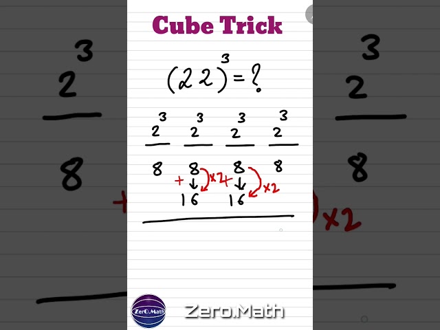 Cube trick #shorts #maths #mathtricks #cube #youtubeshorts