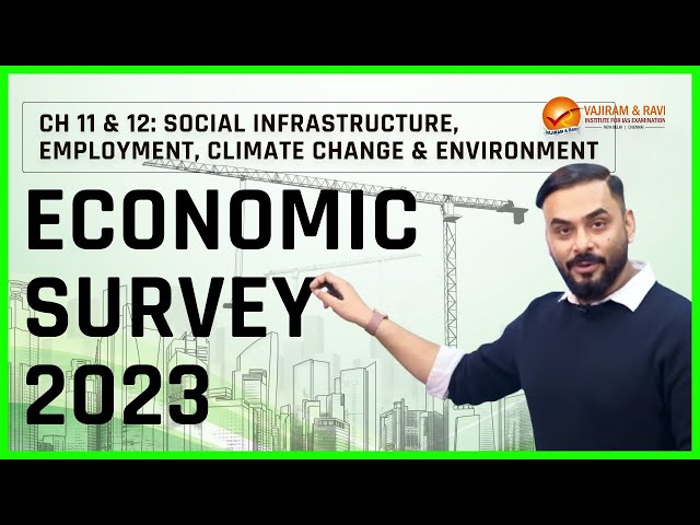 Economic Survey Lecture 10: Social Infrastructure and Employment & Climate Change and Environment