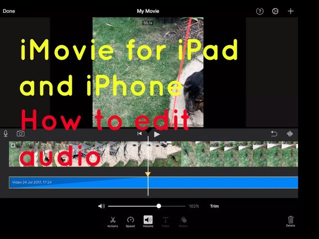 Sound & volume editing - iMovie for iPad and iPhone