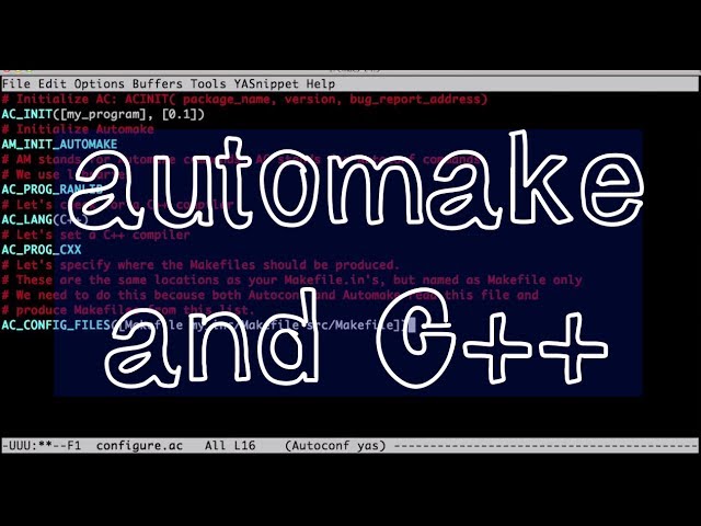 Automake C++ Tutorial: Building a simple C++ project with automake autoconf