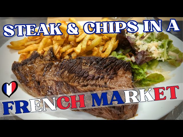 Eating STEAK & CHIPS in a FRENCH MARKET ! | Central Bar in Les Halles de Narbonne