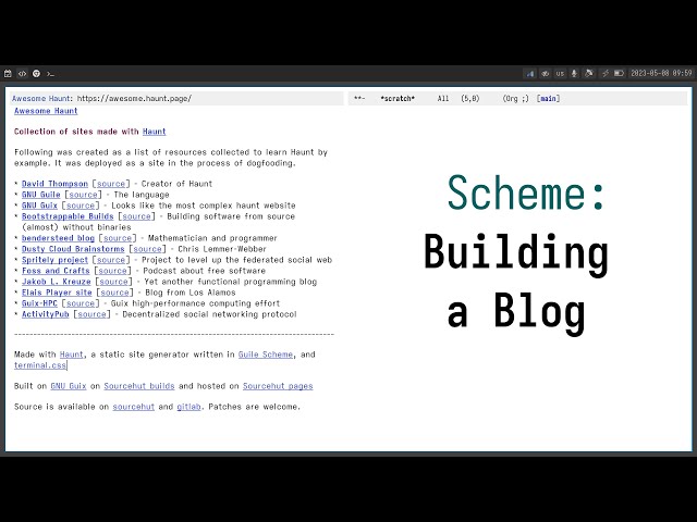 Scheme: Building a Blog with Haunt