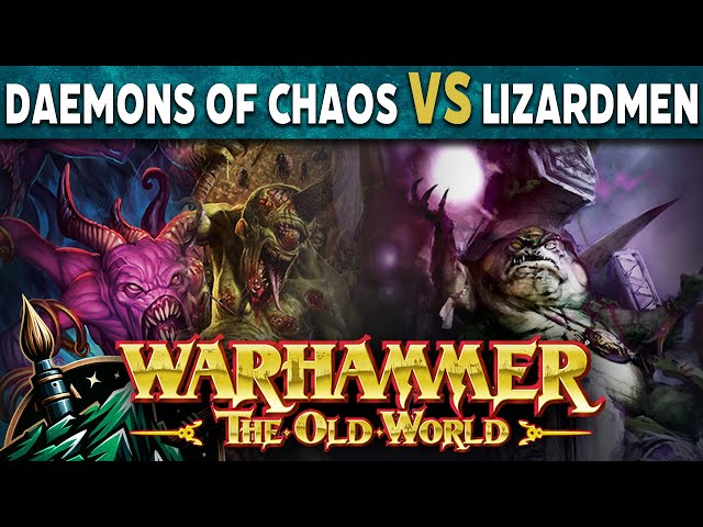 Daemons vs Lizardmen Warhammer The Old World Battle Report