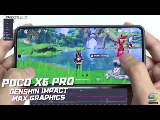 Poco X6 Pro test game Genshin Impact Max Graphics | Dimensity 8300 Ultra
