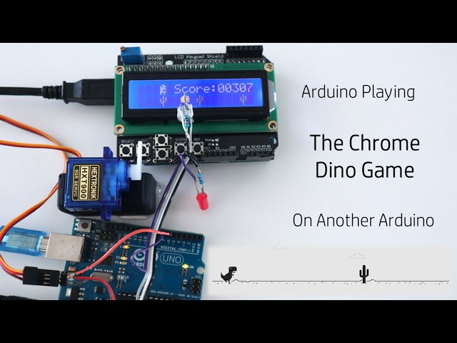 Arduino Playing The Chrome Dino Game On Another Arduino
